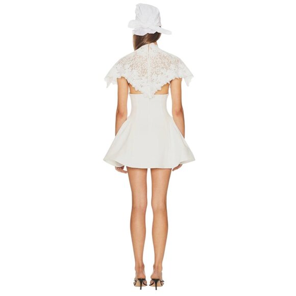 Helsa The Mademoiselle Mini Dress in Ivory Small New Womens Lace Bridal Party - Picture 3 of 14